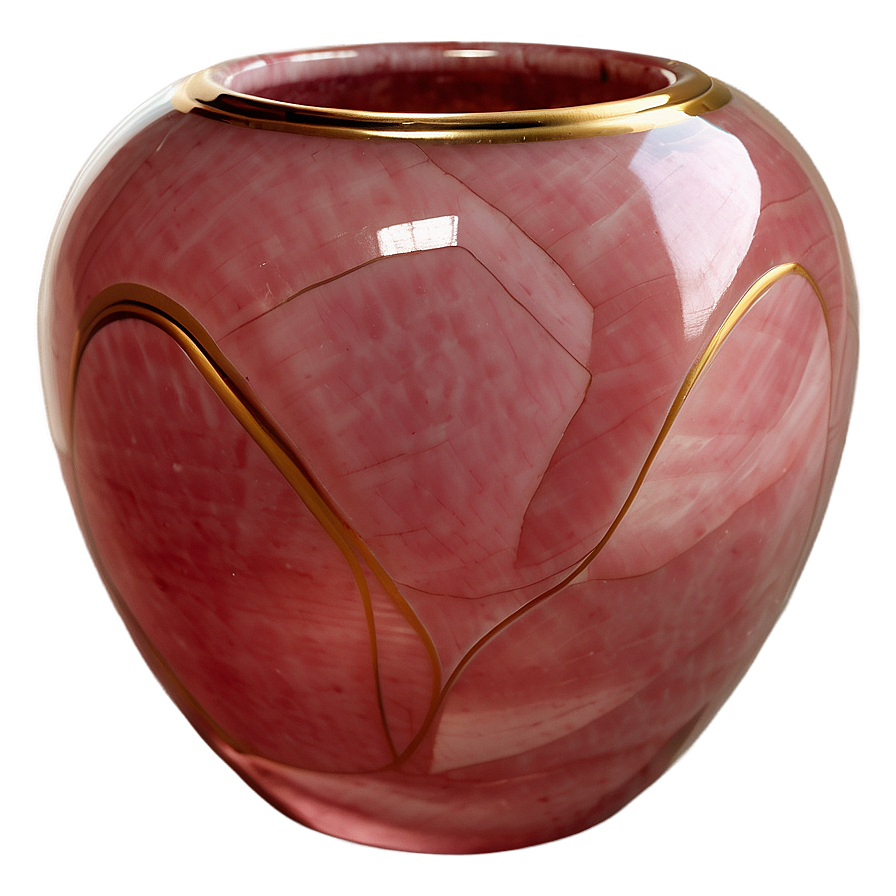 Rose Quartz Gemstone Vase Png 06272024 PNG Image