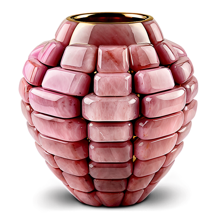 Rose Quartz Gemstone Vase Png Jcm4 PNG Image