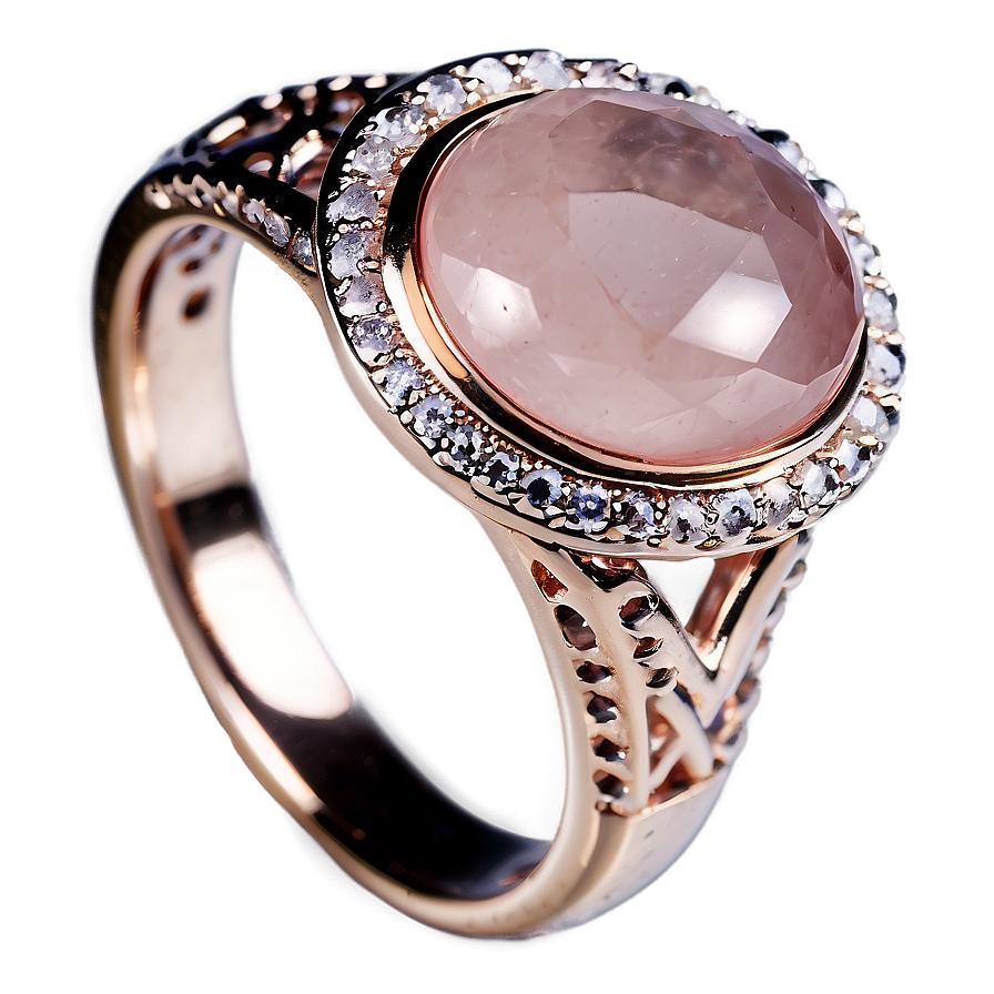 Rose Quartz Ring Jewelry Png Nki PNG Image