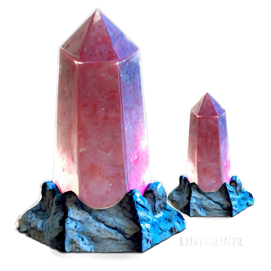 Rose Quartz Tower Obelisk Png Vkc61 PNG Image