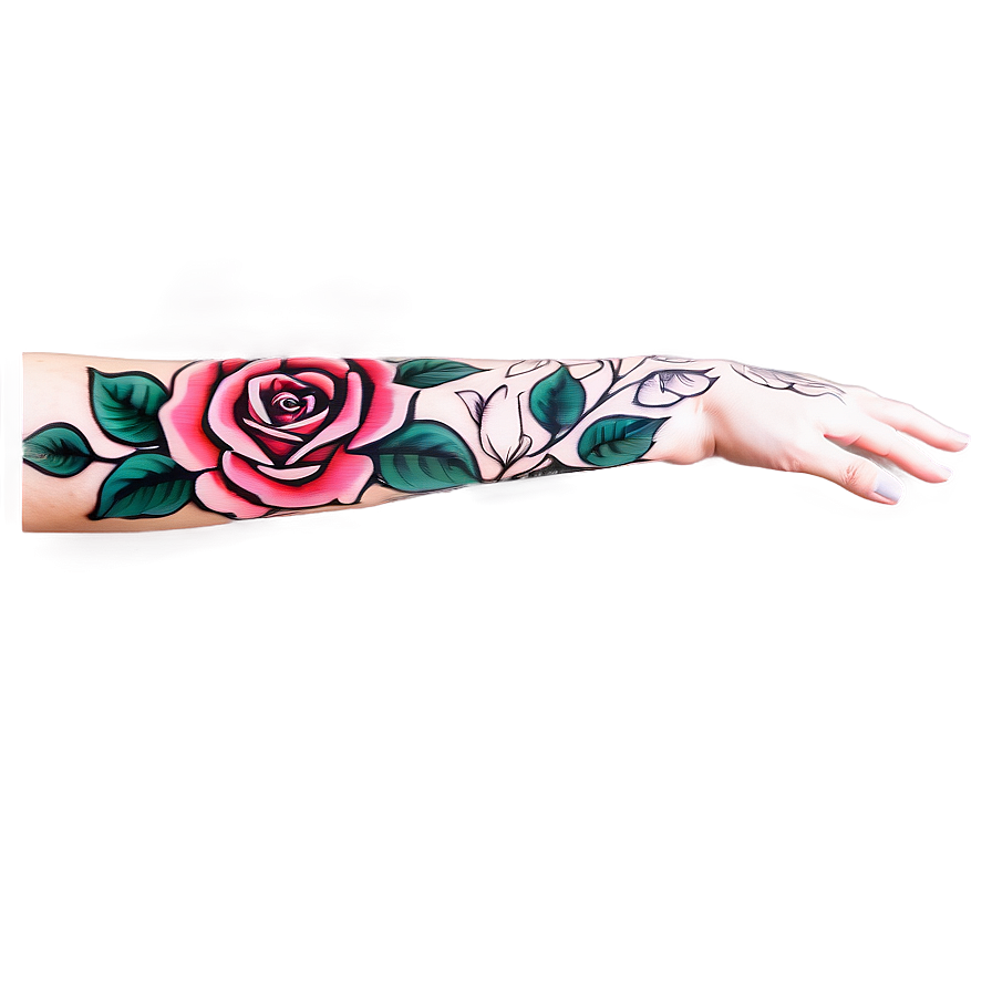 Rose Sleeve Tattoo Png 71 PNG Image