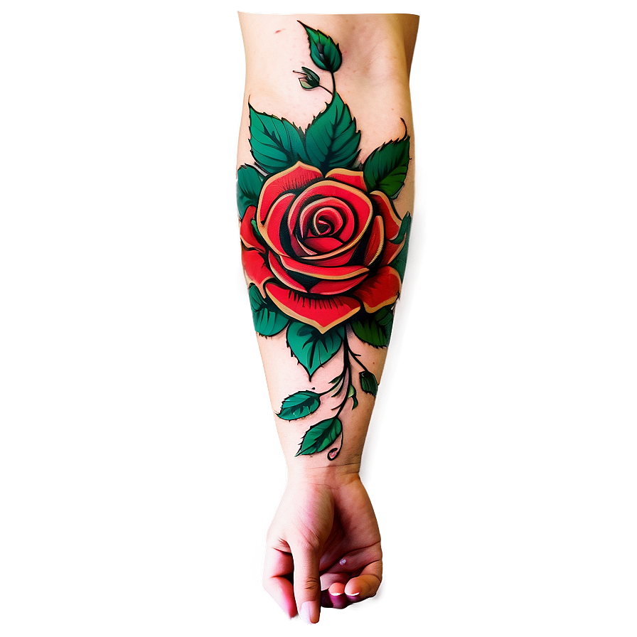 Rose Tattoo Sleeve Artwork Png 06122024 PNG Image