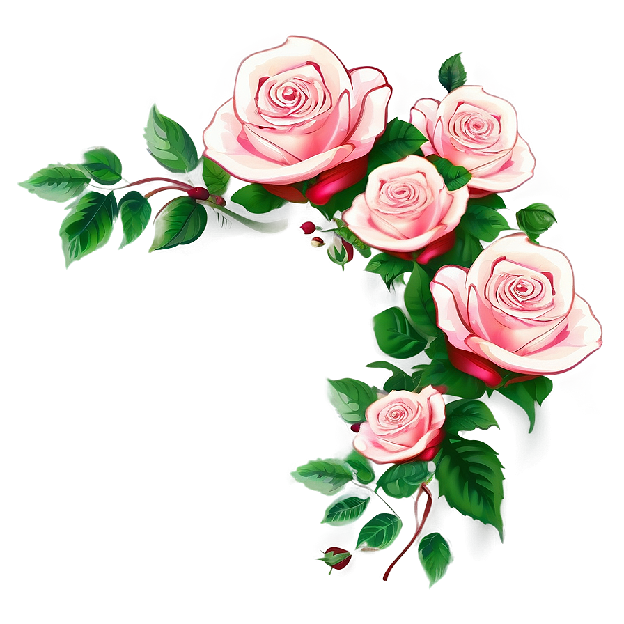 Rose Vector Frame Png 92 PNG Image