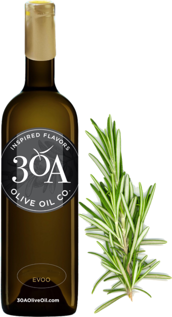 Rosemary Infused Olive Oil Bottle PNG Image