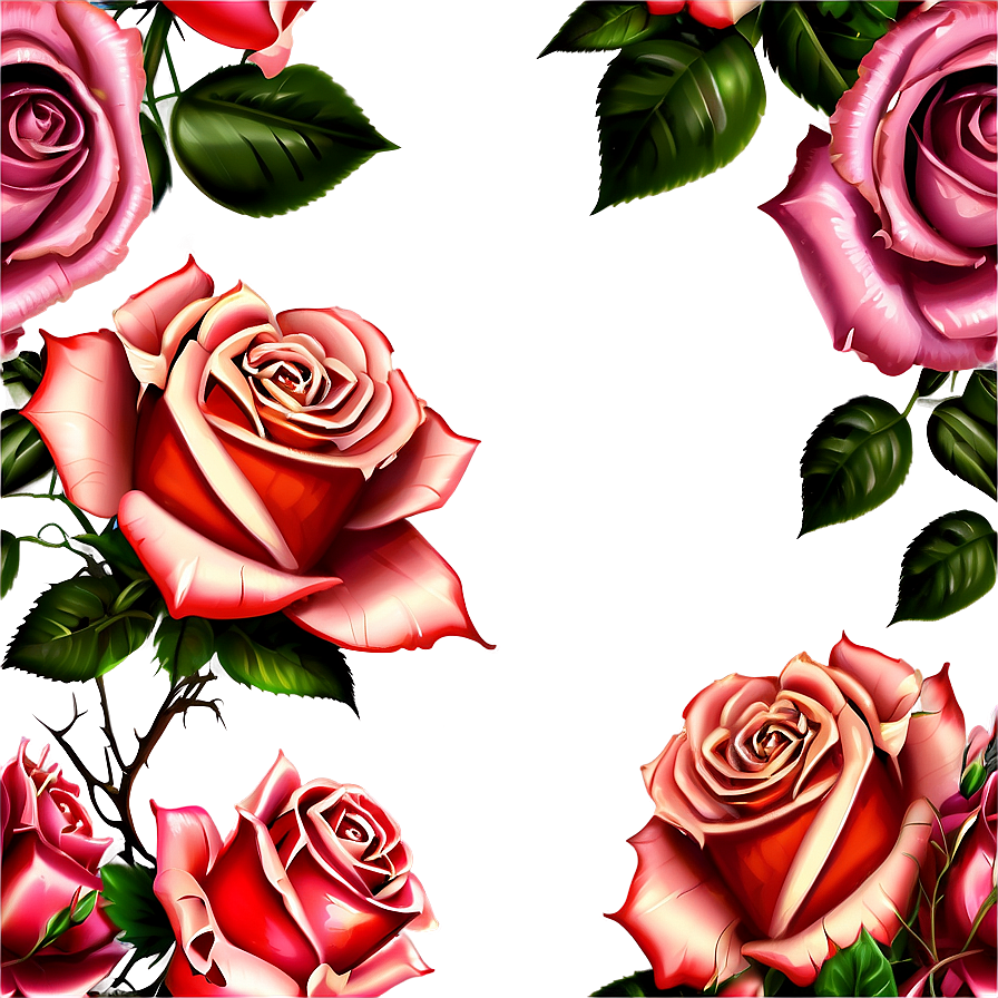 Roses And Diamonds Png Hgo PNG Image