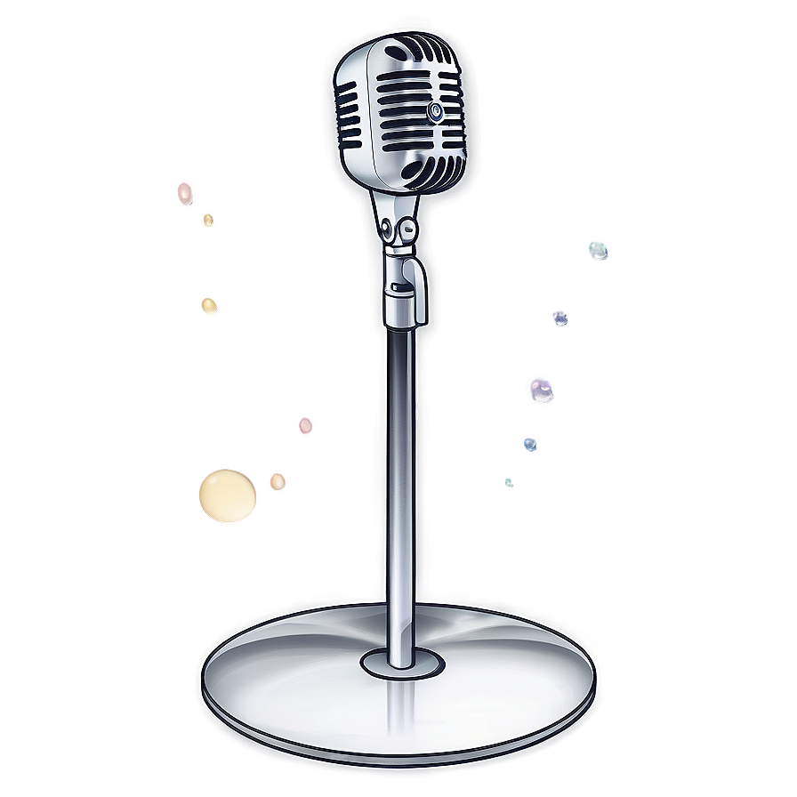 Round Base Microphone On Stand Png 06282024 PNG Image