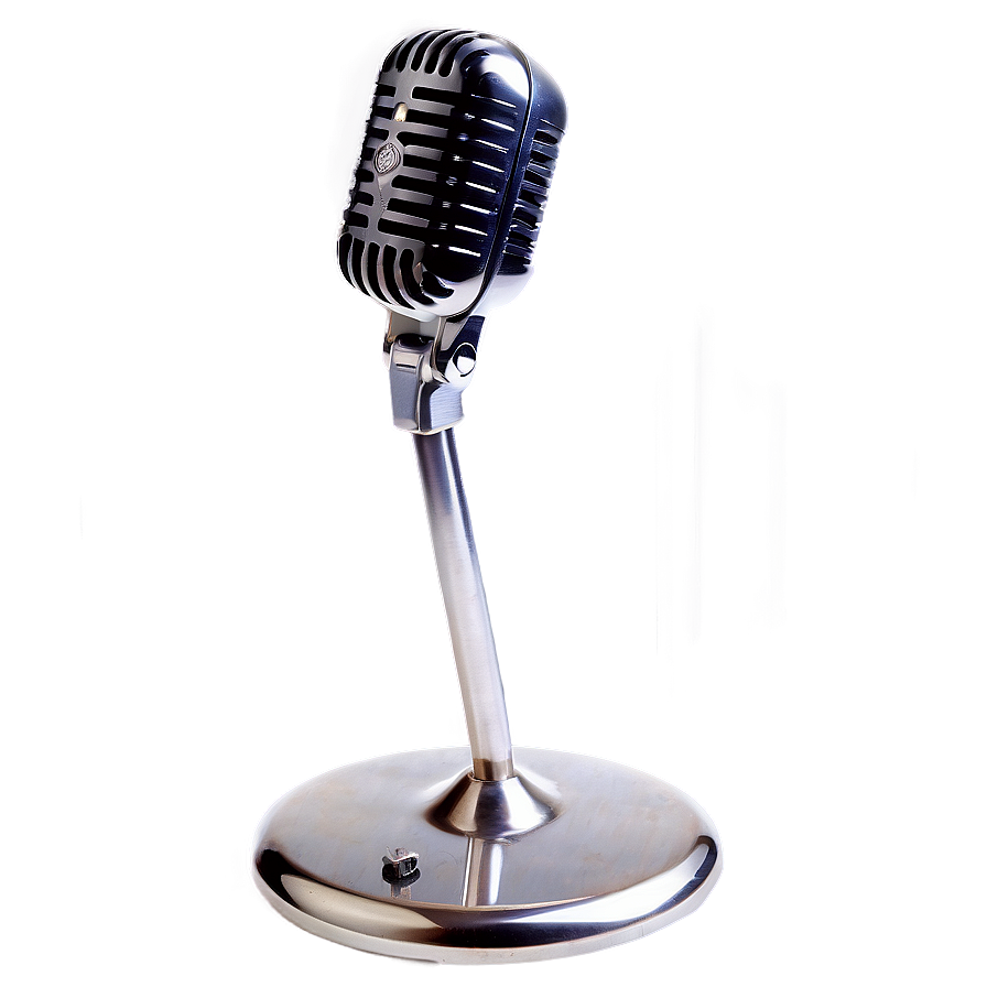 Round Base Microphone On Stand Png 06282024 PNG Image