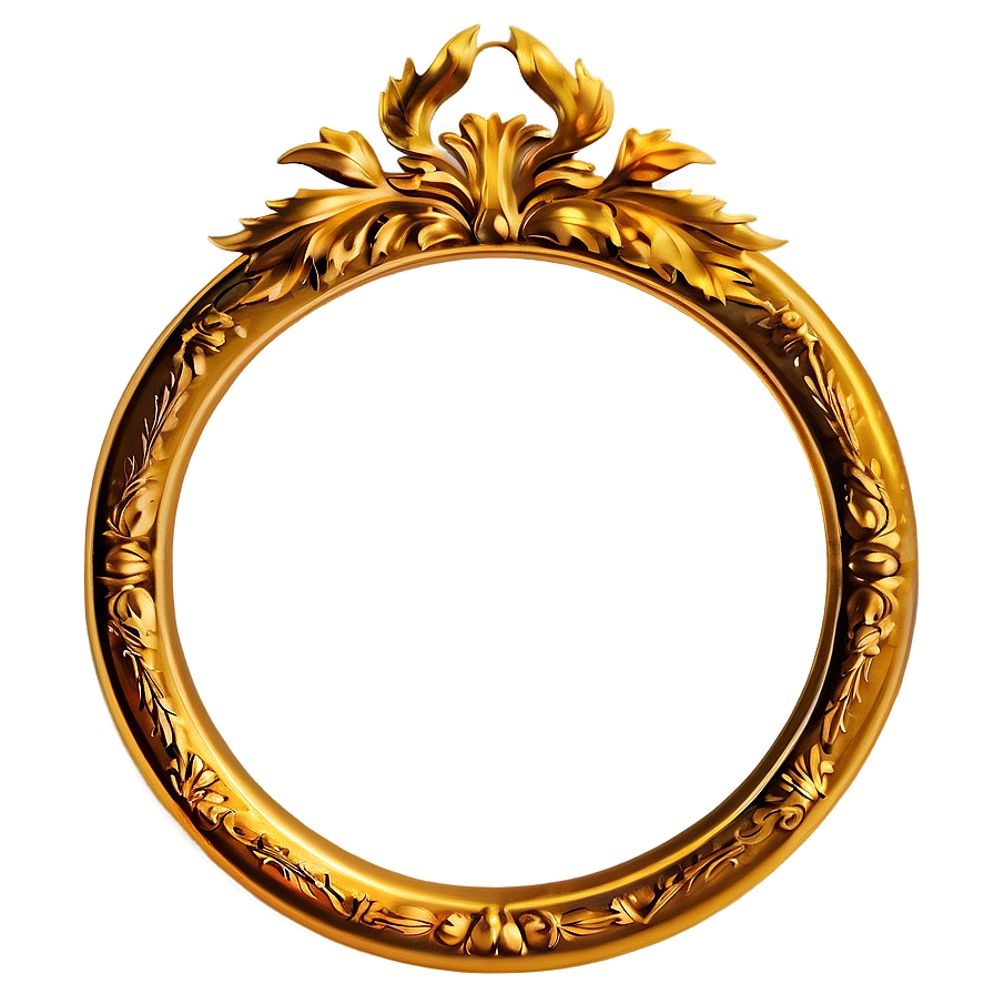 Round Gold Frame Png 05042024 PNG Image