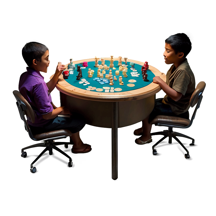 Round Table Board Game Evening Png Kwt PNG Image