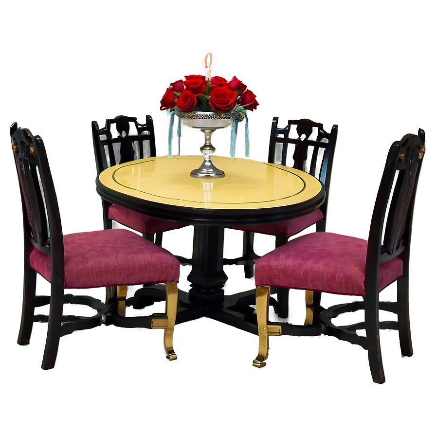 Round Table Tea Party Elegance Png Wym PNG Image