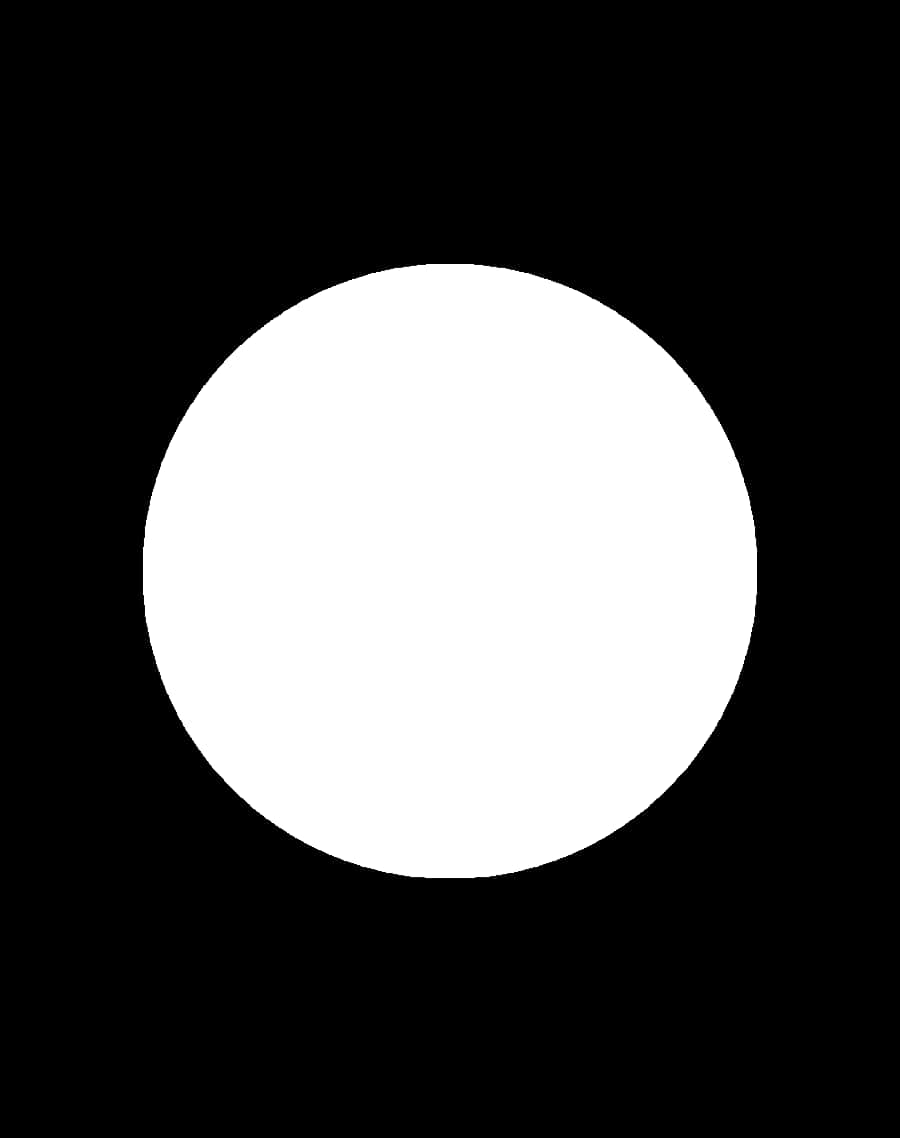 Round White Frameon Black Background PNG Image