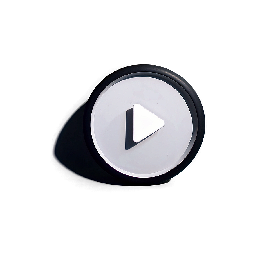 Round White Play Button Png 72 PNG Image