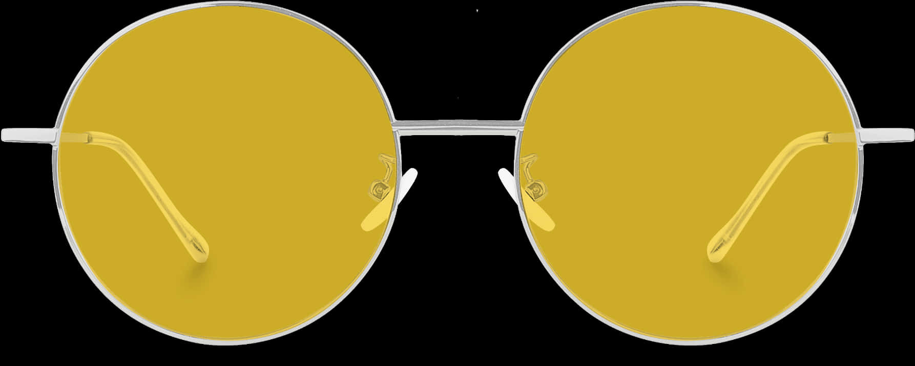 Round Yellow Lens Glasses PNG Image