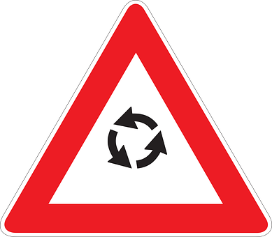 Roundabout Traffic Sign PNG Image