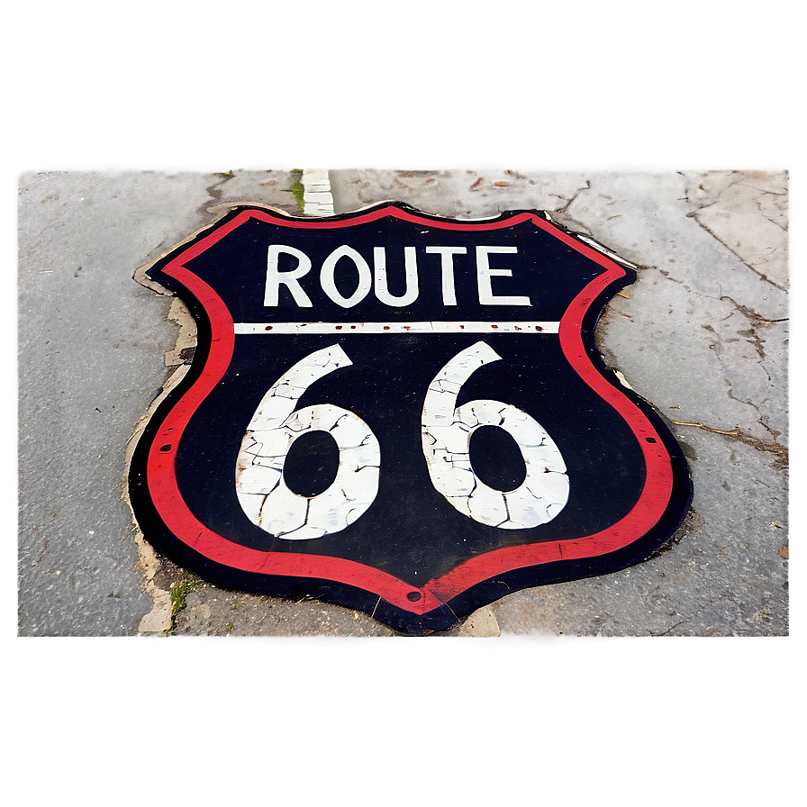 Route 66 Road Markings Png Uwm PNG Image