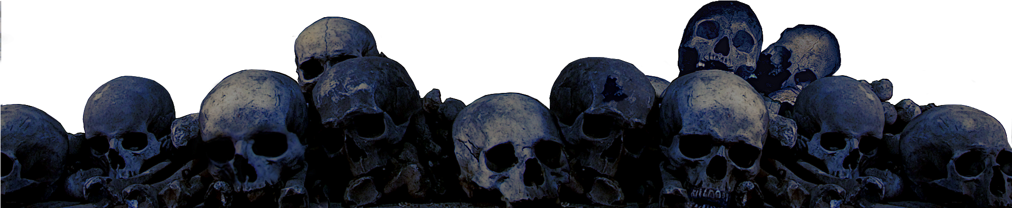 Row_of_ Skulls_ Banner PNG Image