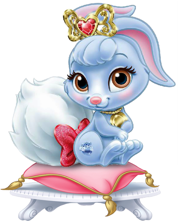 Royal Blue Bunny Cartoon PNG Image