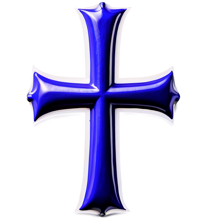 Royal Blue Cross Outline Png Flw99 PNG Image