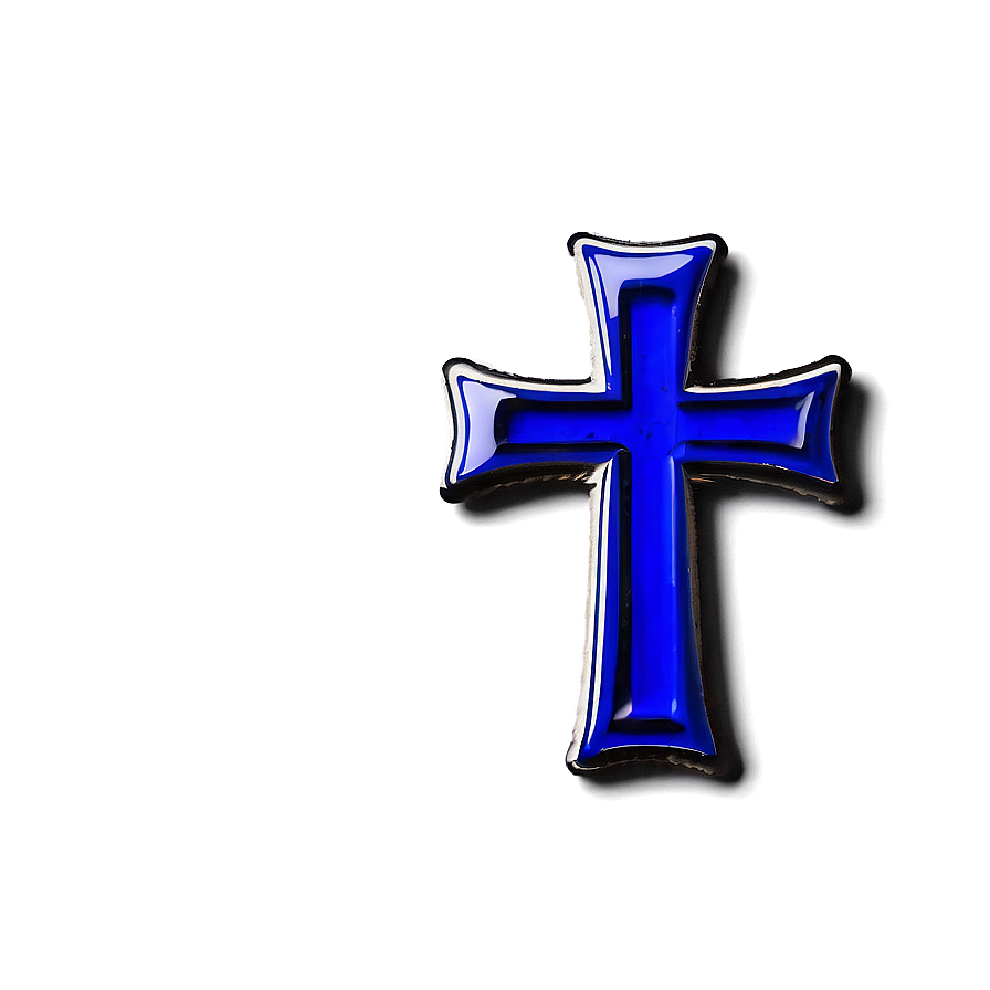 Royal Blue Cross Outline Png Srt PNG Image