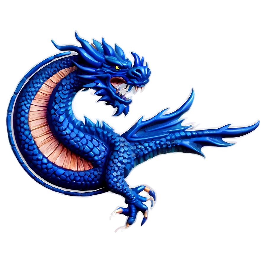 Royal Blue Dragon Emblem Png 06252024 PNG Image