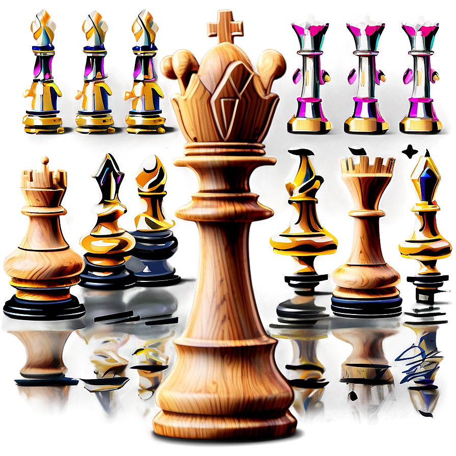 Royal Chess Pieces Elegance Png 05252024 PNG Image