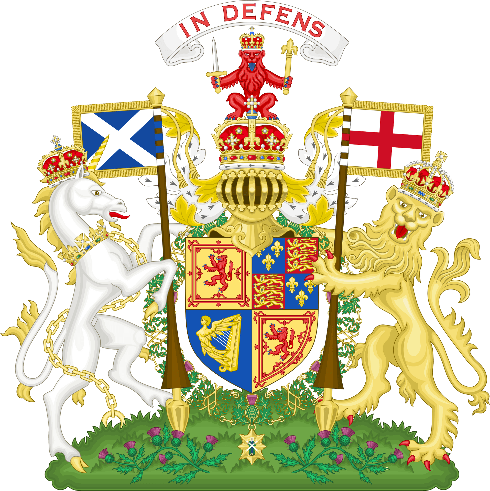 Royal Coatof Arms United Kingdom Scotland Version PNG Image