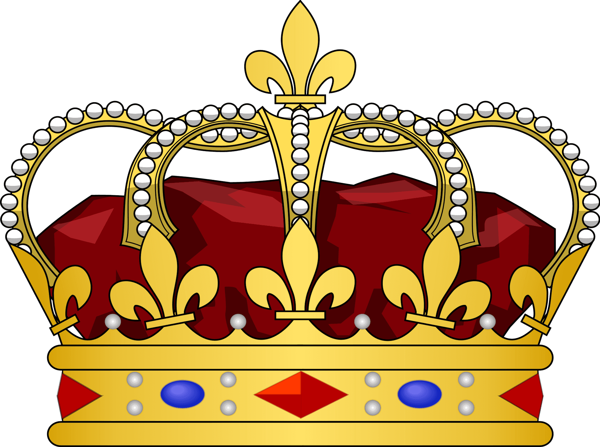 Royal Crown Vector Illustration PNG Image