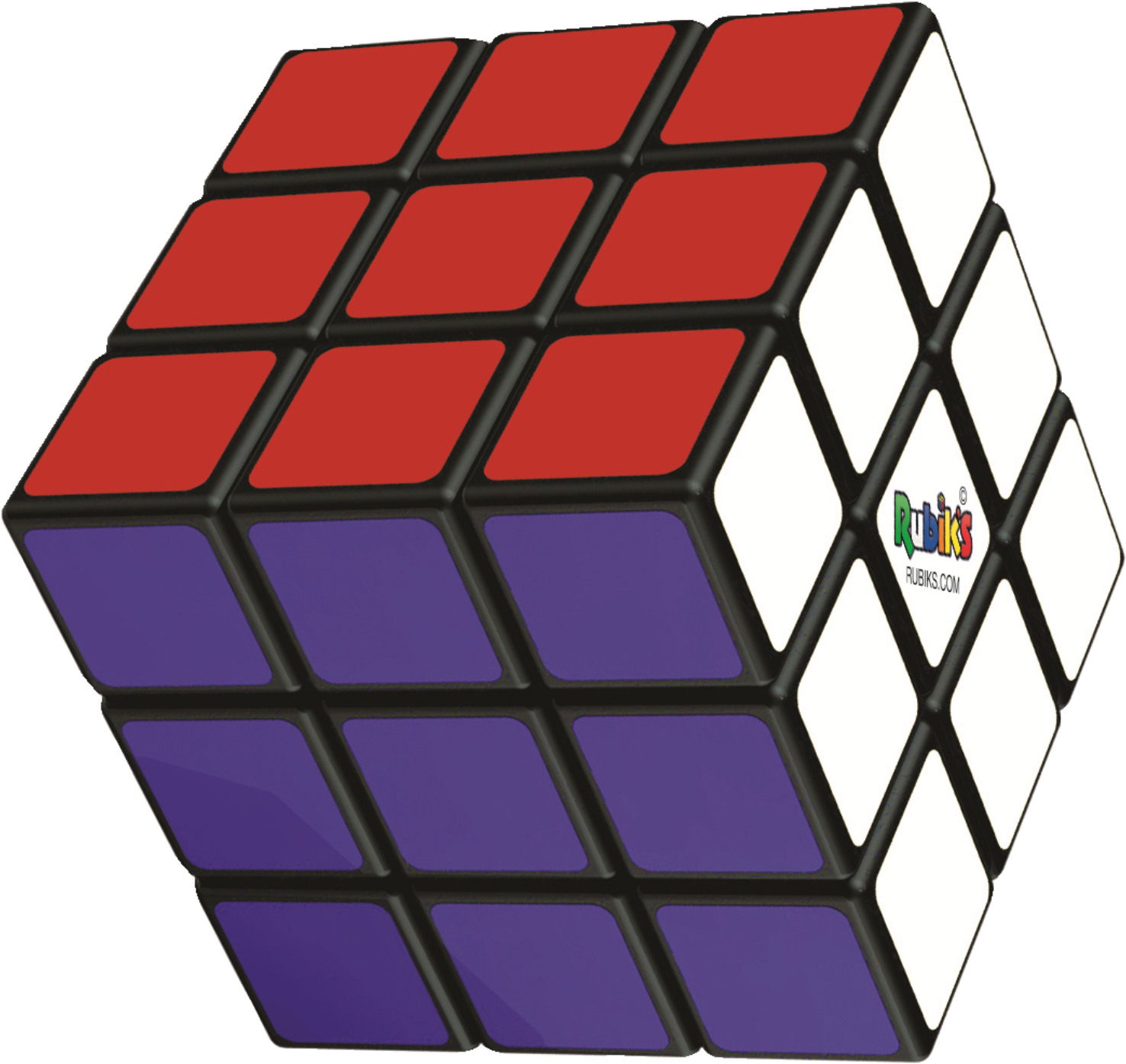 Rubiks Cube Partially Solved PNG Image