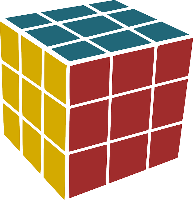 Rubiks Cube Three Faces Visible PNG Image