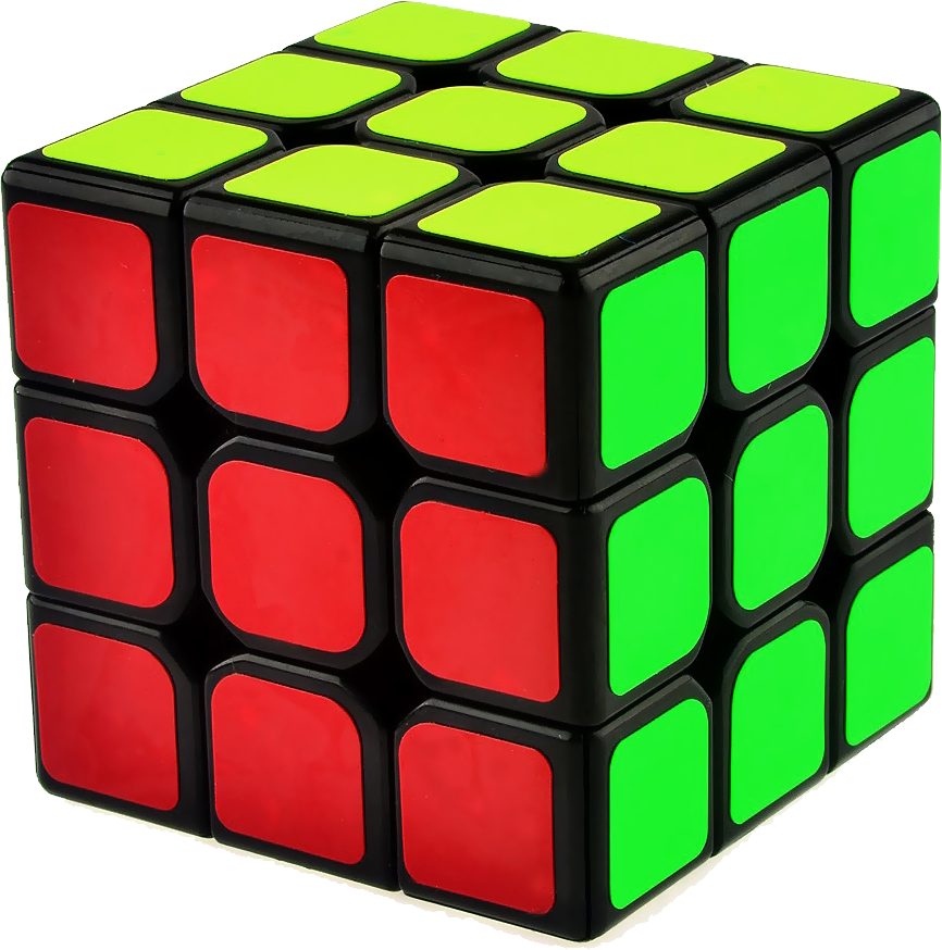 Rubiks Cube Three Sides Visible PNG Image