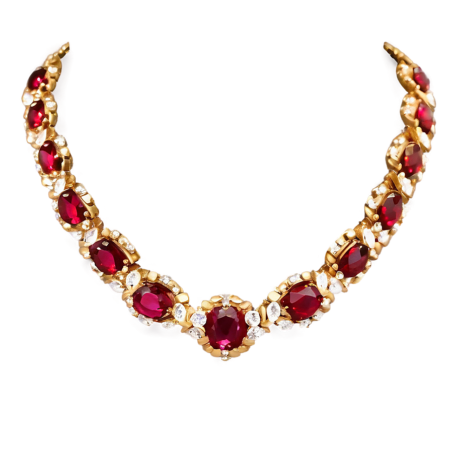 Ruby Gold Necklace Png Mcg54 PNG Image