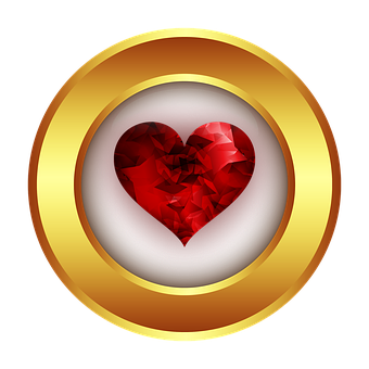 Ruby Heart Icon PNG Image