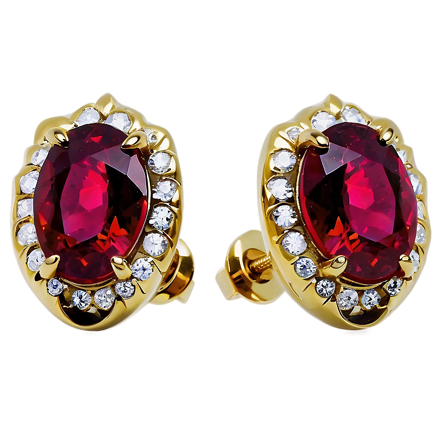 Ruby Red Earring Png Mbv PNG Image