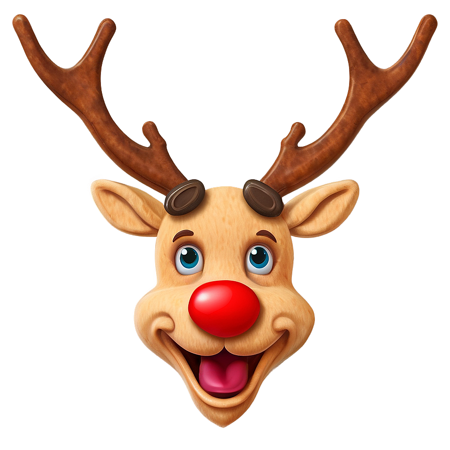 Rudolph Reindeer Face Png 06282024 PNG Image