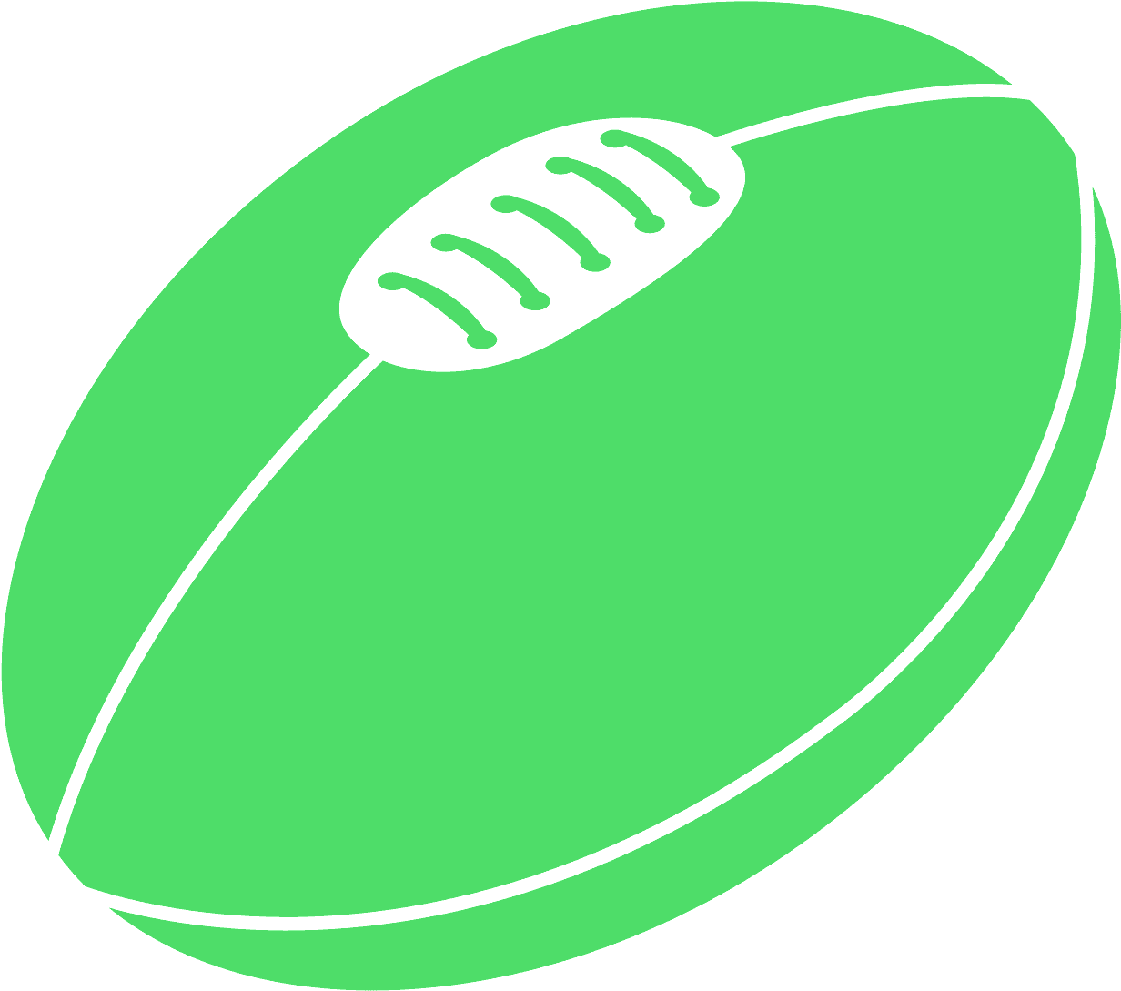 Rugby Ball Illustration PNG Image