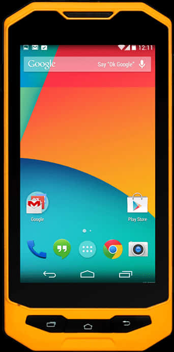 Rugged Android Smartphone Display PNG Image