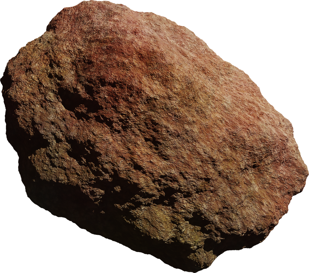 Rugged Asteroid Texture PNG Image