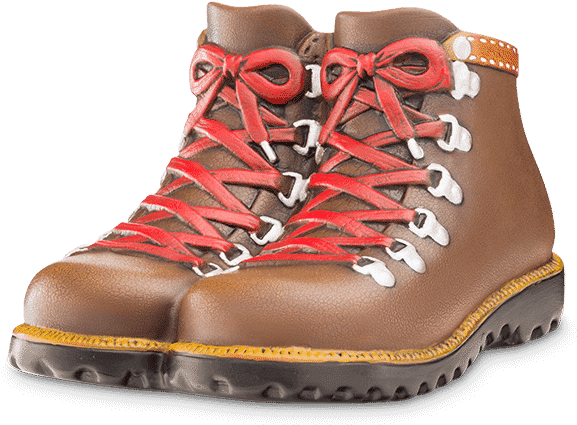 Rugged Hiking Boots PNG Image