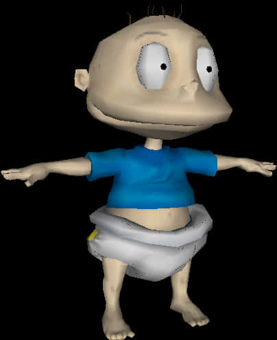 Rugrats3 D Character Model PNG Image