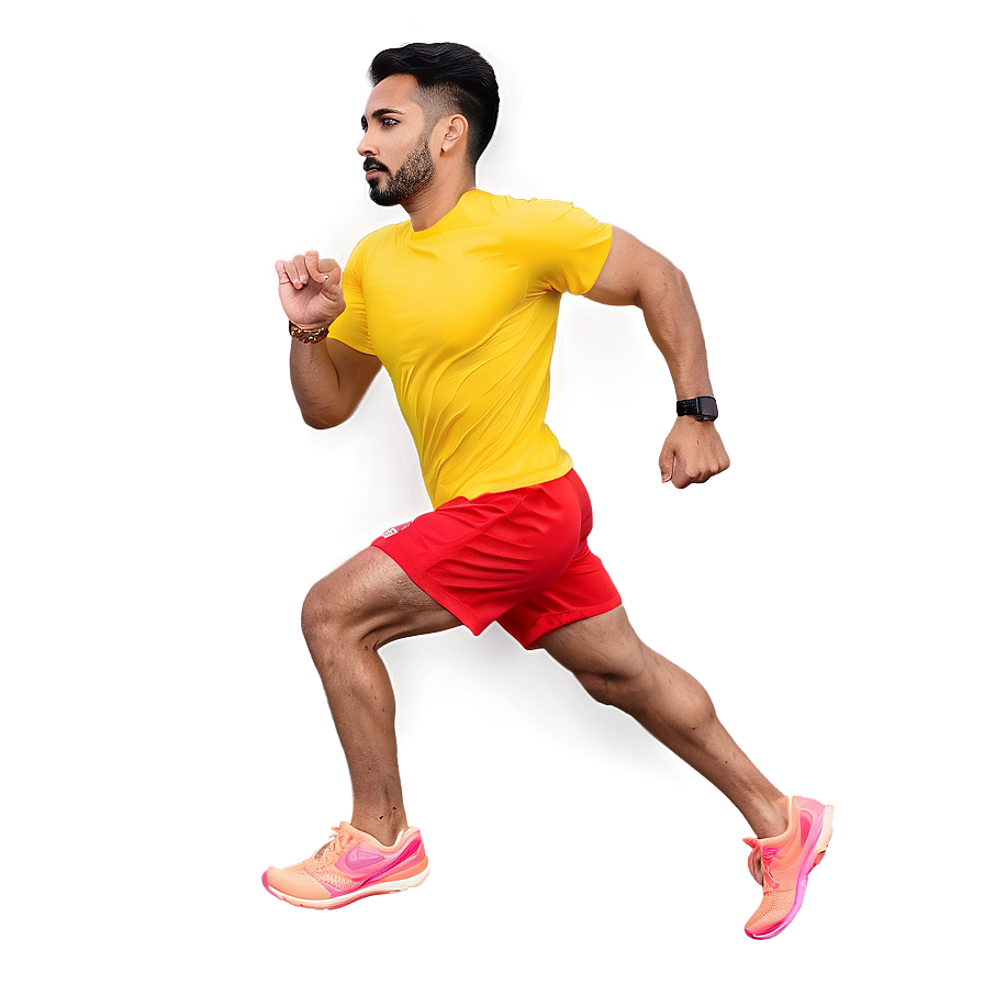 Runner Mid-stride Closeup Png 06112024 PNG Image