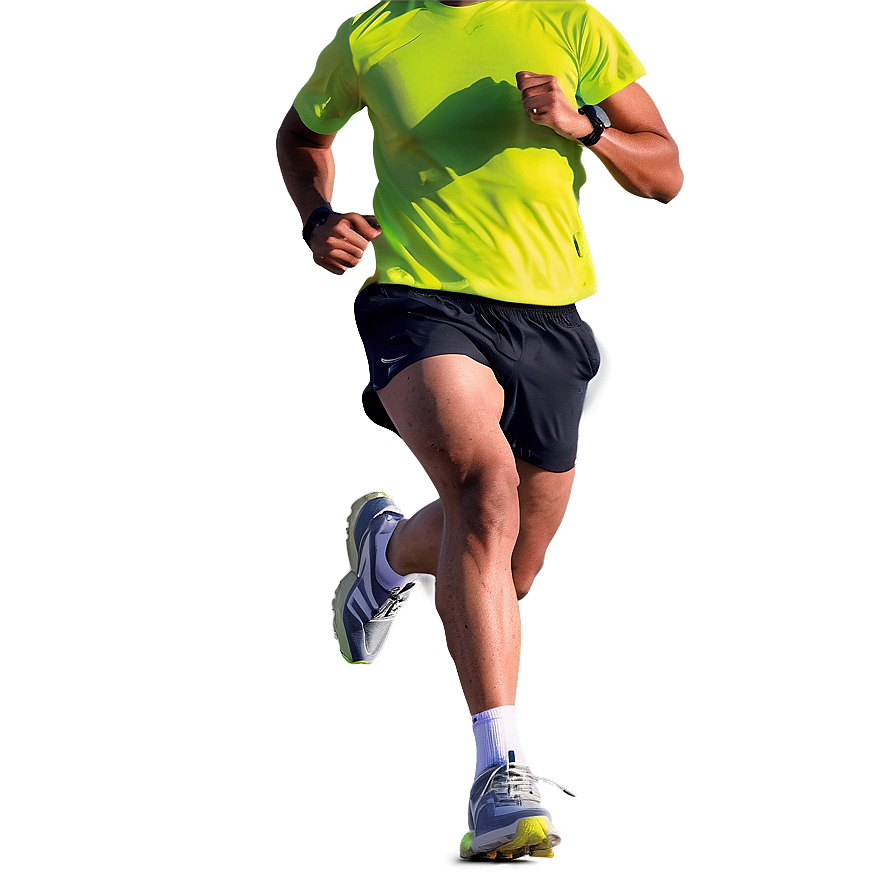 Runner Mid-stride Closeup Png Afq14 PNG Image