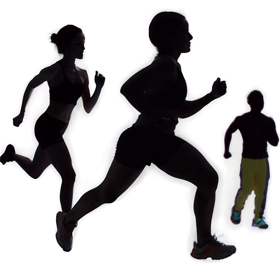 Runner's Silhouette At Dawn Png 06112024 PNG Image