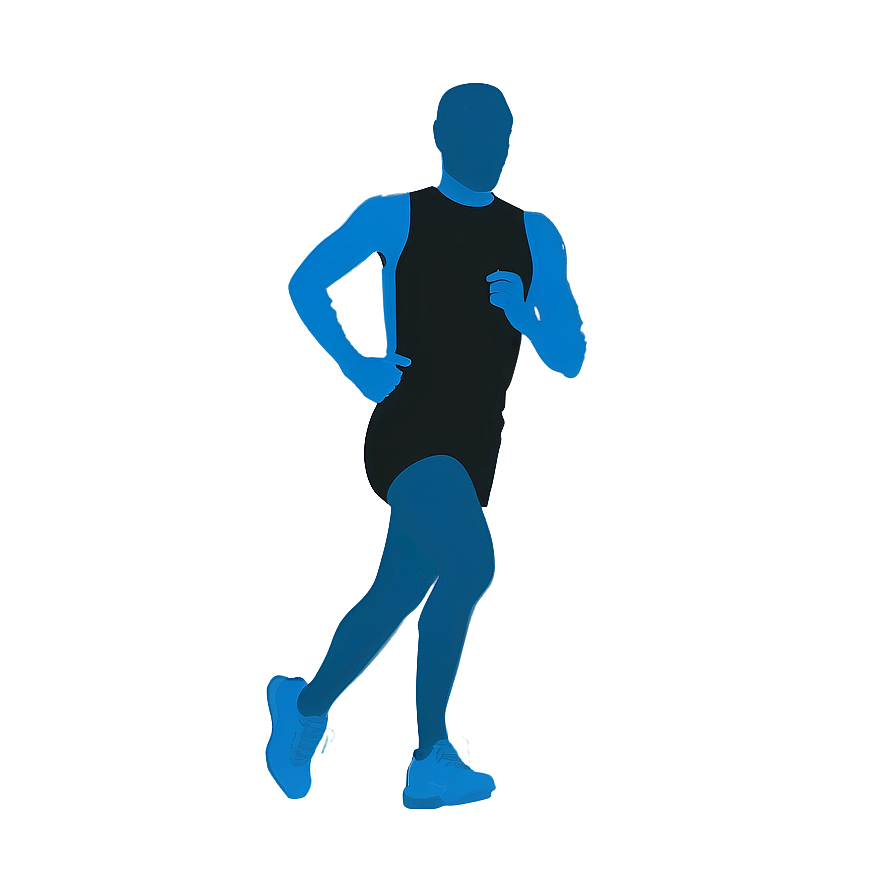 Runner's Silhouette At Dawn Png Osw22 PNG Image