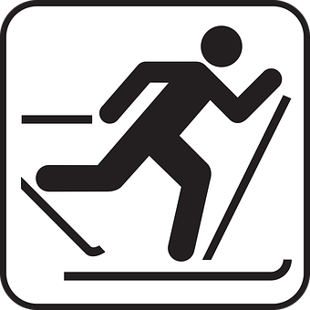 Running Person Sign Icon PNG Image