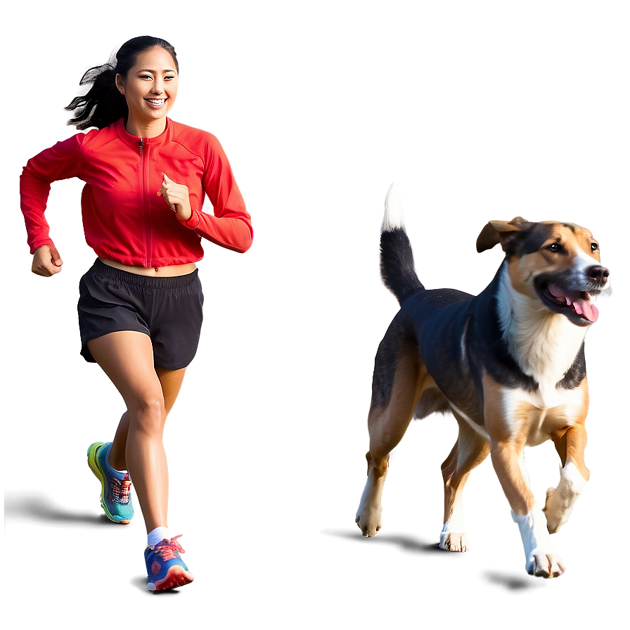 Running With Dog Png Yna PNG Image