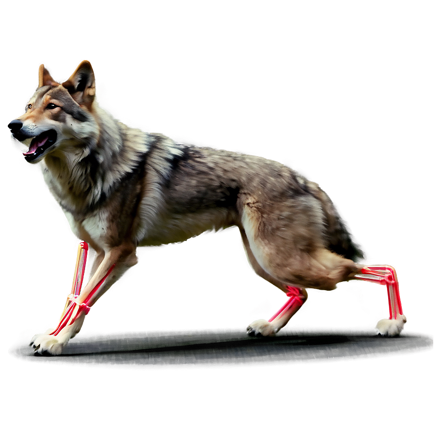 Running Wolf Motion Capture Png 05032024 PNG Image