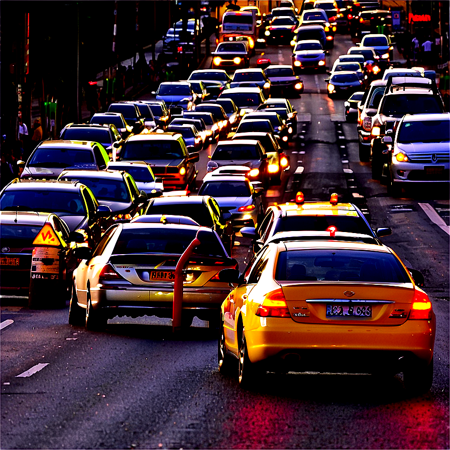 Rush Hour Traffic Street Png 06112024 PNG Image