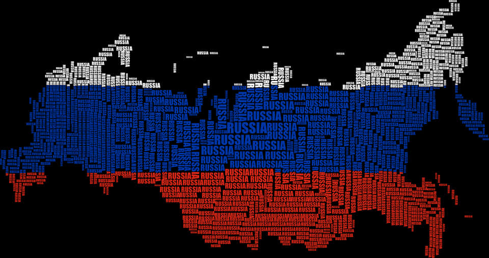 Russia Word Cloud Map PNG Image