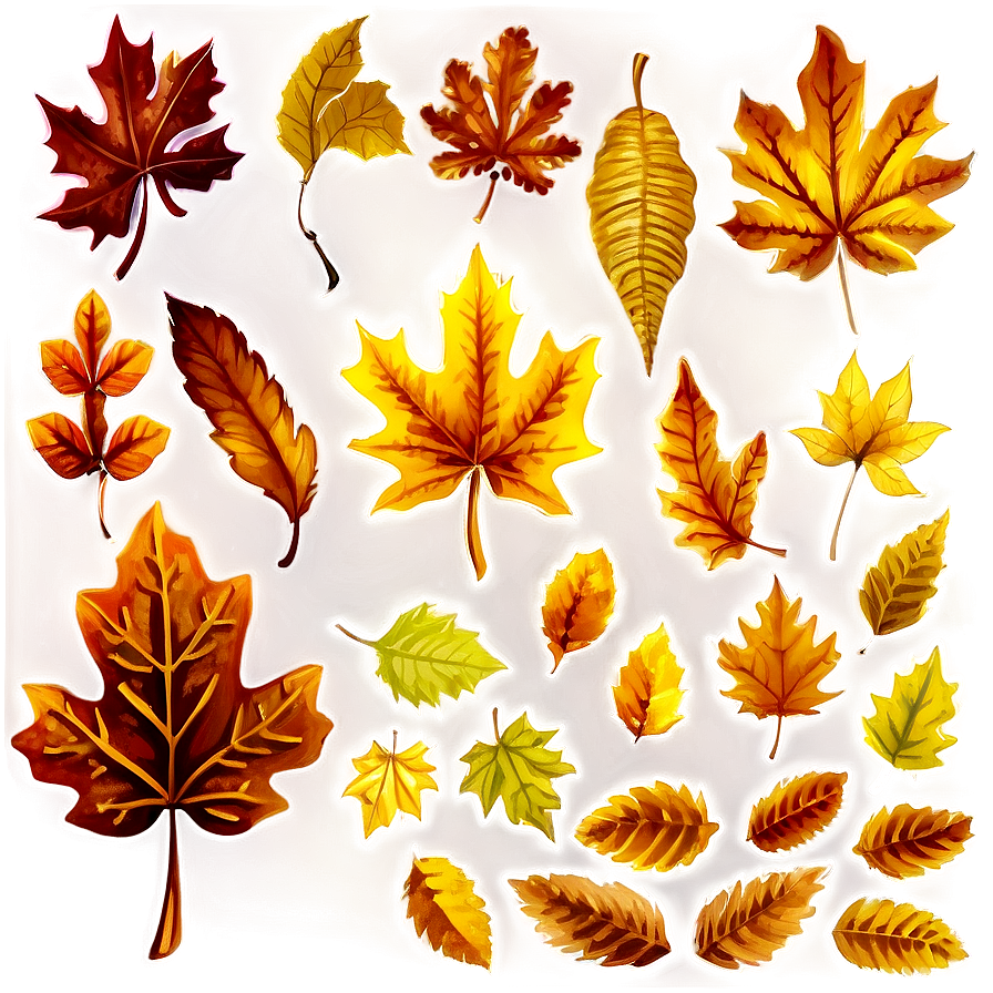 Rustic Autumn Leaves Png Pbr67 PNG Image