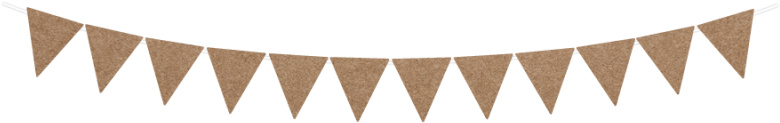 Rustic Brown Pennant Banner PNG Image